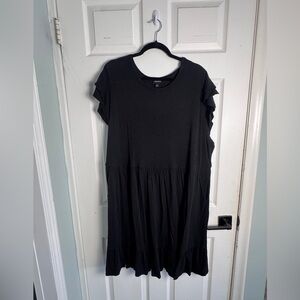 Torrid Black Flutter Sleeve Mini Dress